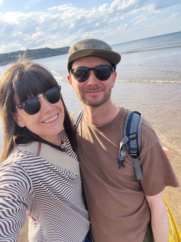 Couple completing the Whitby to Sandsend walk.